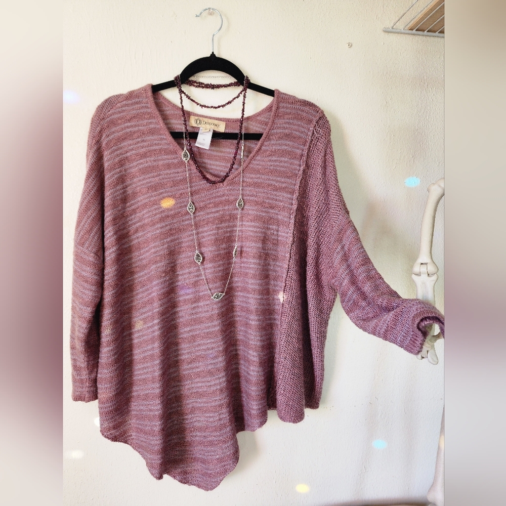 Democracy Muave Knit Asymmetrical Sweater